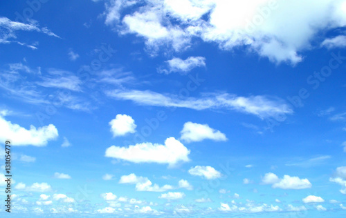 A lot of cloud in the super blue sky.
