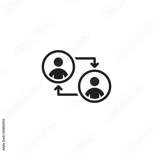 Retraining Icon. Business Concept. Flat Design.