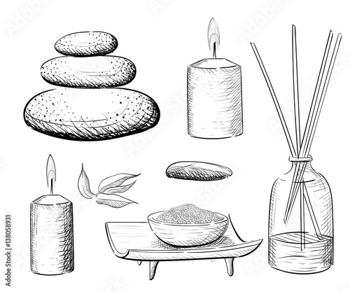 Spa set. Rock Salt Essential Oil Jacuzzi