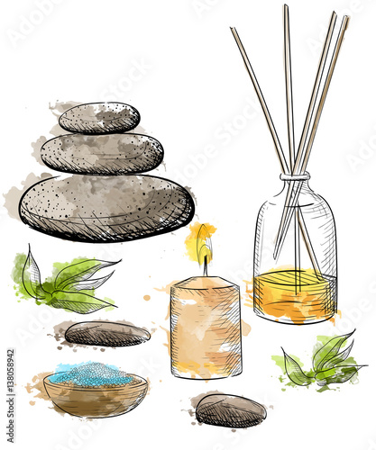 Spa set. Rock Salt Essential Oil Jacuzzi