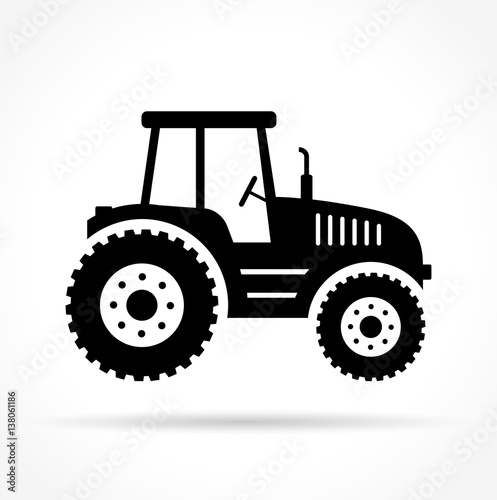 Fototapeta tractor on white background
