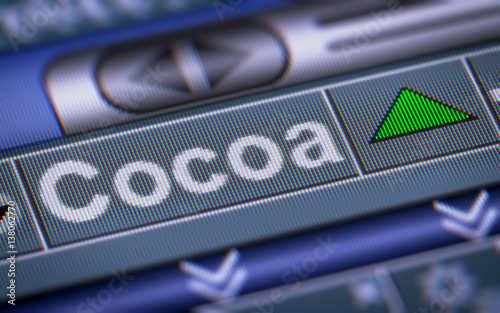 Index of Cocoa on the screen. Up.