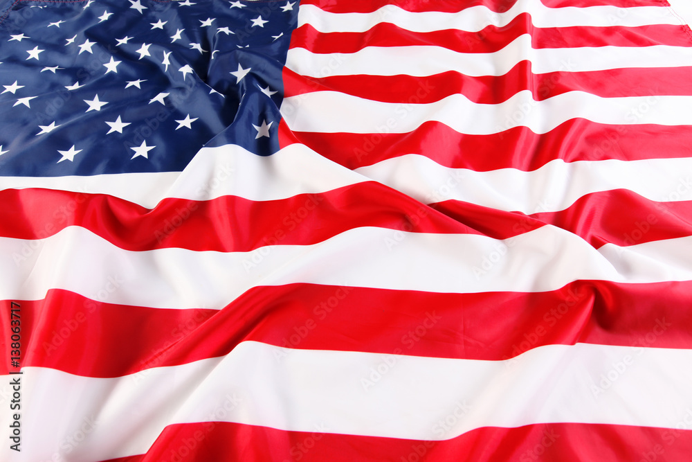 Fototapeta premium Close up of American flag