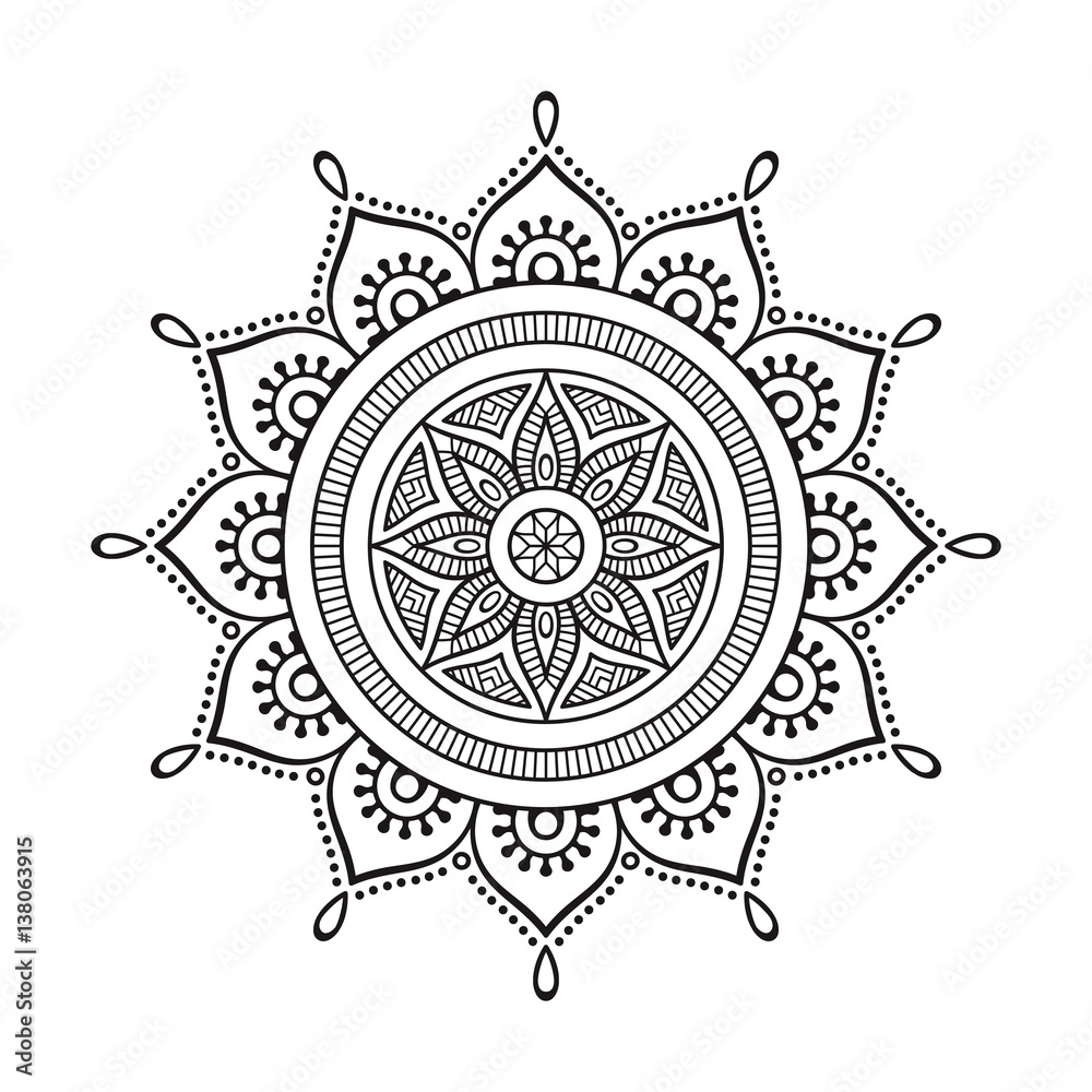 Vector indian Mandala Vector indian Mandala