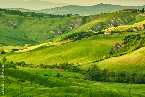 hill  outdoor  sunlight  tree  italian  meadow  agriculture  green  spring  italy  view  farmland  seasonal  field  tuscan  scenery  cypress  vineyard  grass  summer  farm  village  countryside  panor