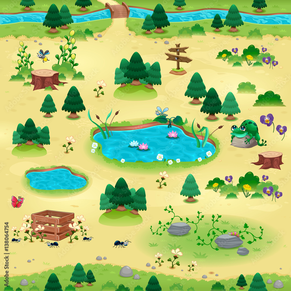 Fototapeta premium Natural tems for games and app