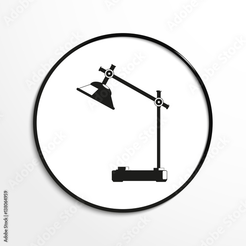 Table lamp. Vector icon.