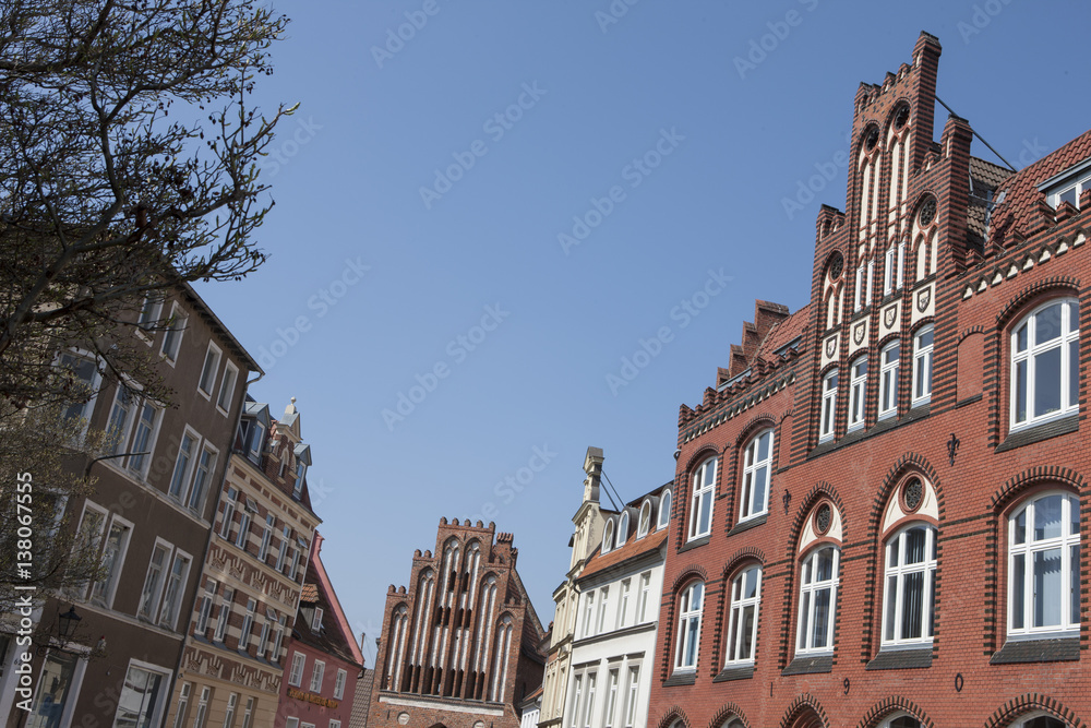 Wismar brickstoneculture Germany. City of Wismar Germany. Historic Houses. Mecklenburg-Voor-Pommern