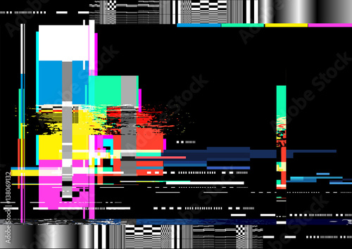A glitch noise distortion texture background. Vector illustration