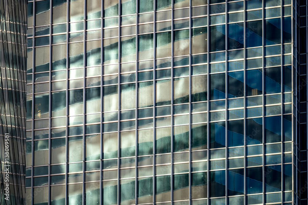 windows of commercial building in Hong Kong windows of commercial building in Hong Kong