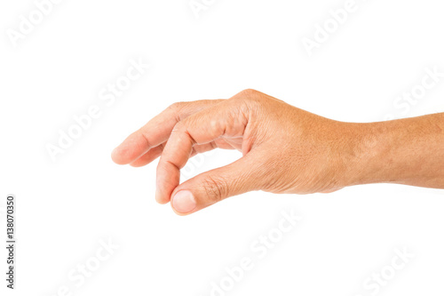 man hand to hold something
