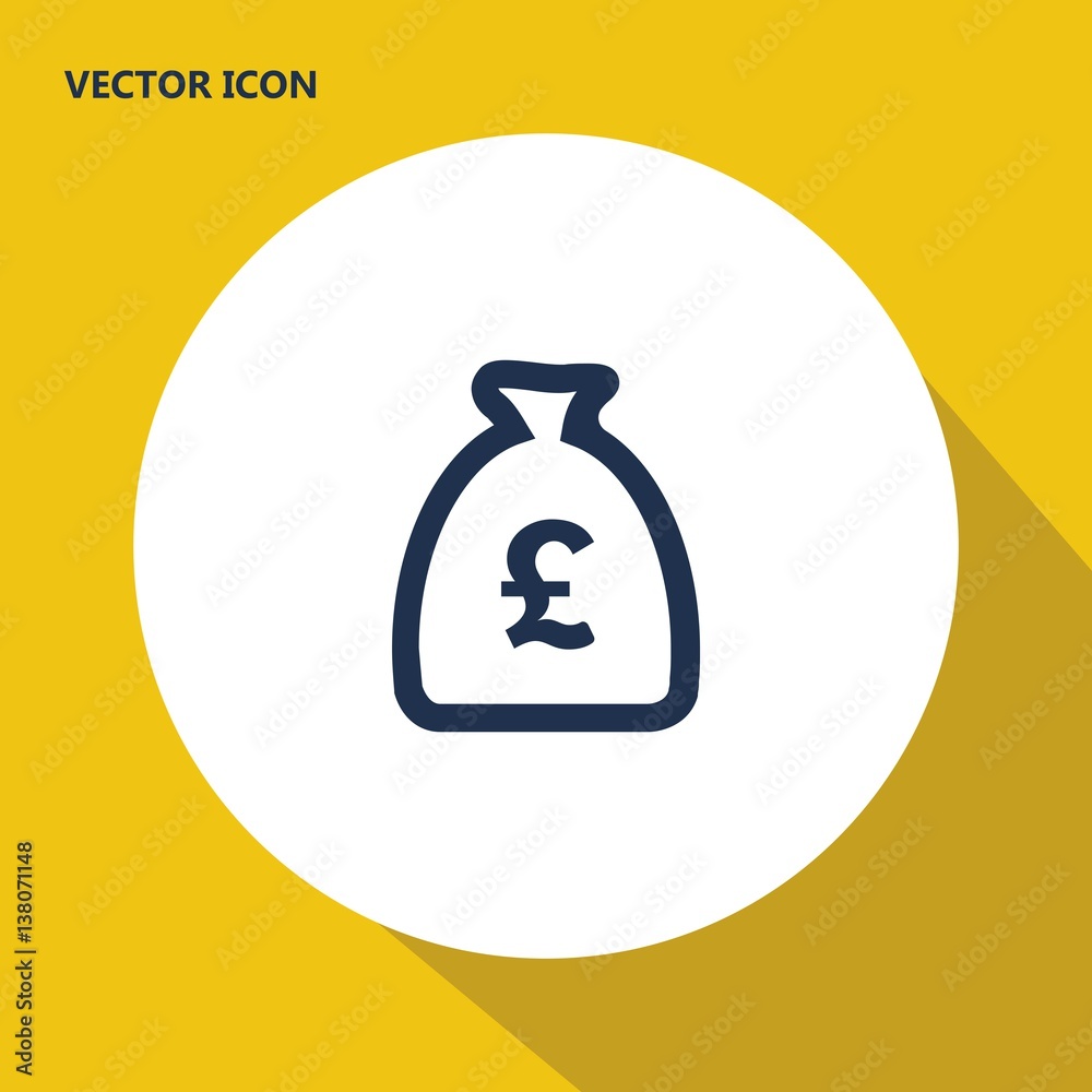 moneybag with pound sterling vector icon moneybag with pound sterling vector icon