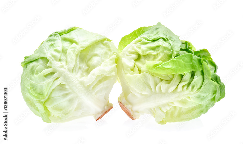 Butterhead lettuce isolated on white background Butterhead lettuce isolated on white background