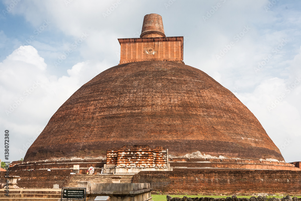 Jetavana Dagoba landmark of Anuradhapura, Sri Lanka, Asia.