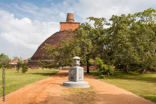 Jetavana Dagoba landmark of Anuradhapura, Sri Lanka, Asia. photo