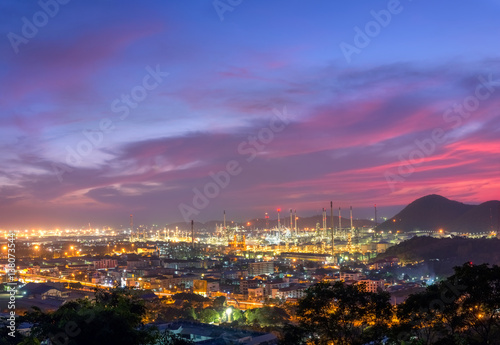 Oil refinery at twilight © tope007
