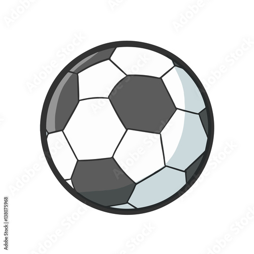 Funny black and white soccer ball - vector.