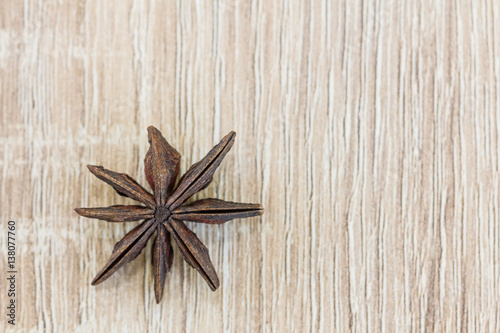 Close up Star anise seed
