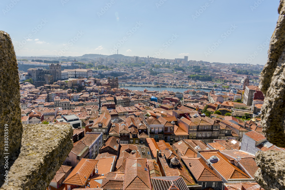 View on the Porto (Portugal) downtown / Porto aerial view