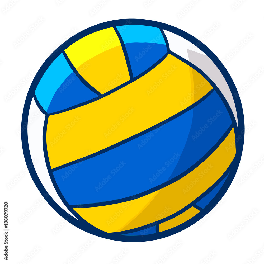Yellow blue volley ball - vector. Yellow blue volley ball - vector.