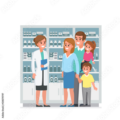 Family with pharmacist
