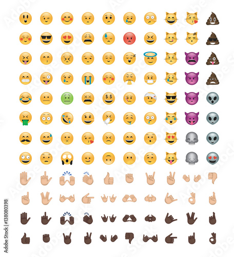 Set of emoticon vector