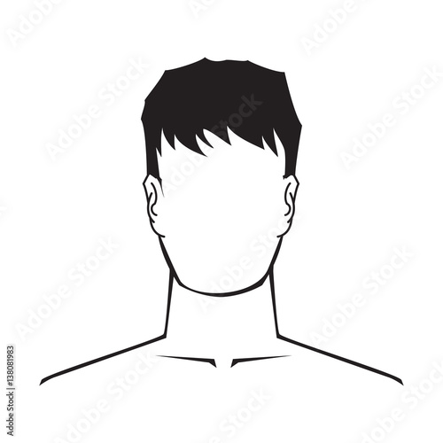 man bust icon vector