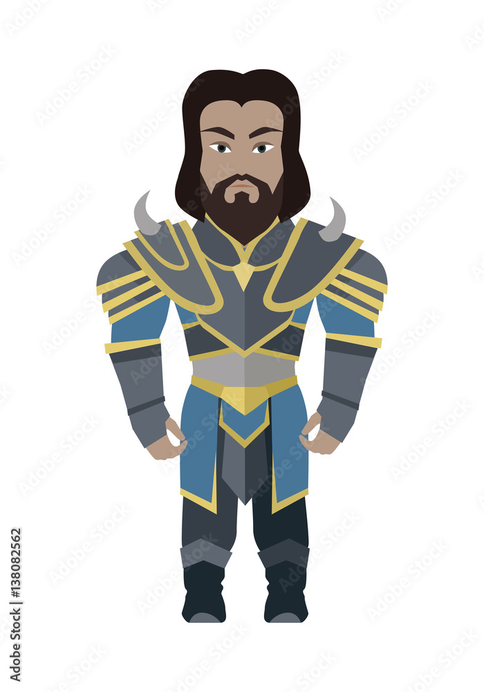 Fantasy Knight Character Vector Illustration. Fantasy Knight Character Vector Illustration.