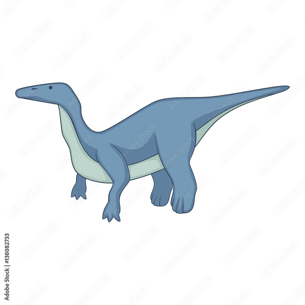 Brontosaurus icon, cartoon style
