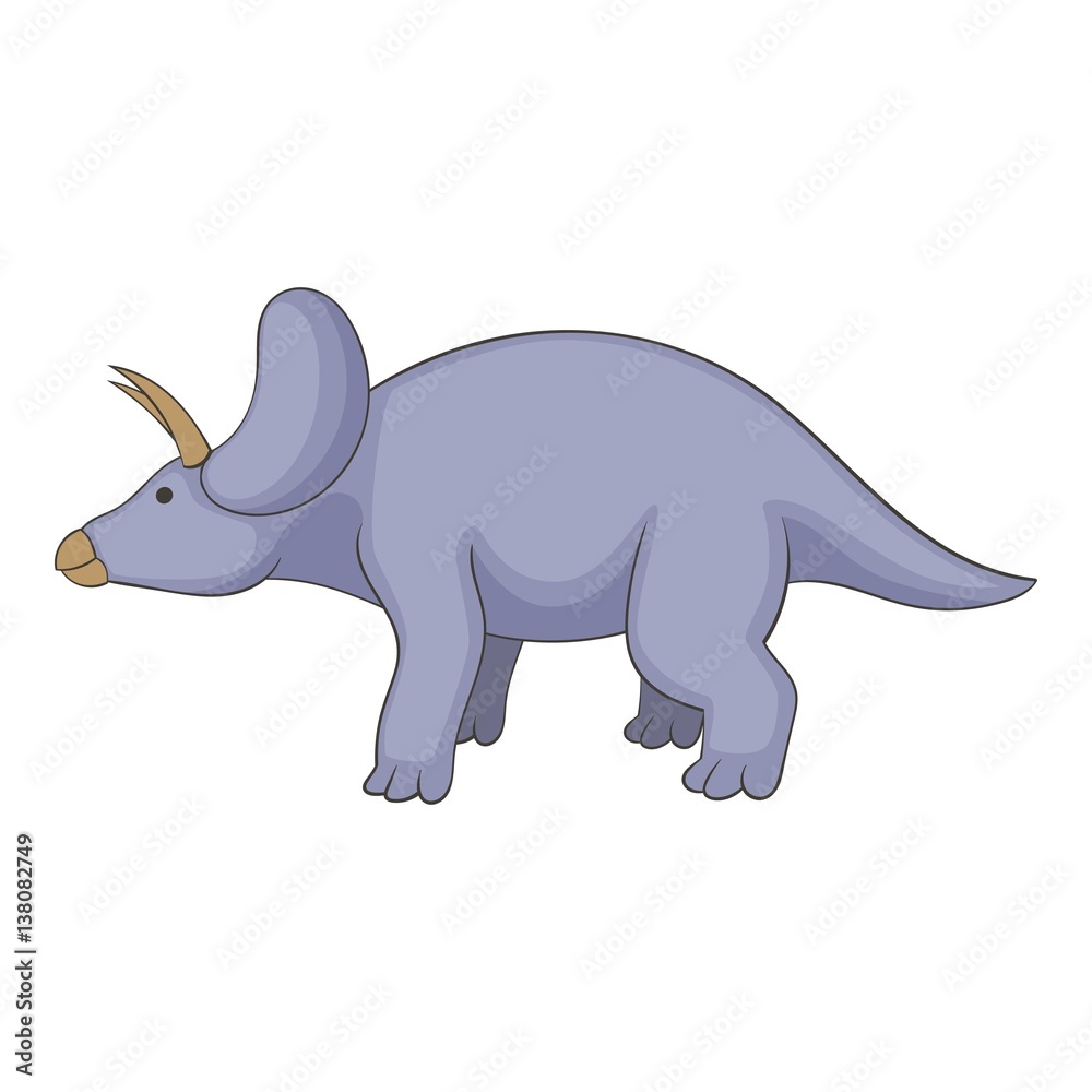Triceratops icon, cartoon style Triceratops icon, cartoon style