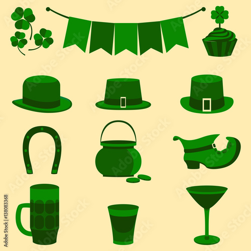 Vector modern flat color design icon on Saint Patricks Day