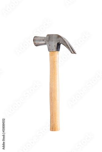 The claw hammer isolated on white background.