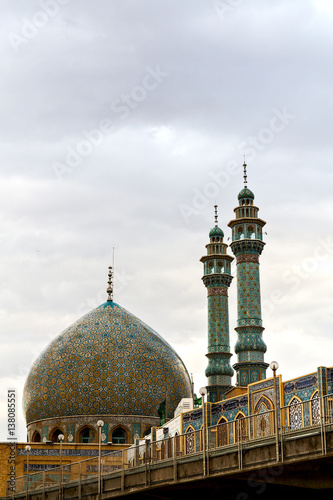 in iran  and old antique mosque    minaret photo