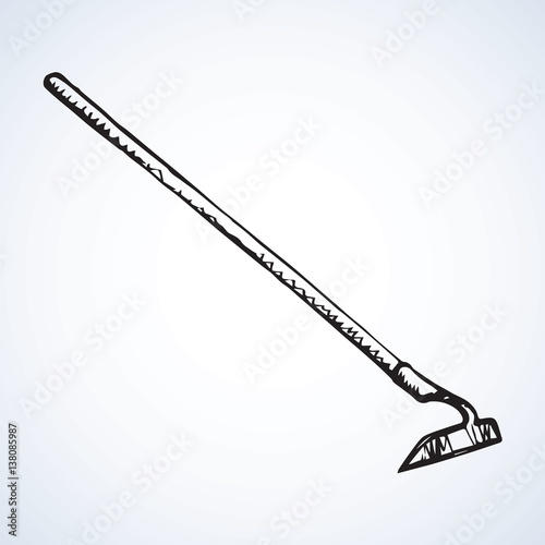 Vector illustration. Hoes