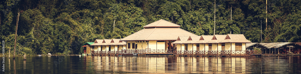 Bungalow - Cheow Lan Lake, Khao Sok National Park in southern Thailand