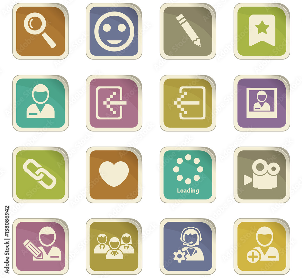 account icon set account icon set