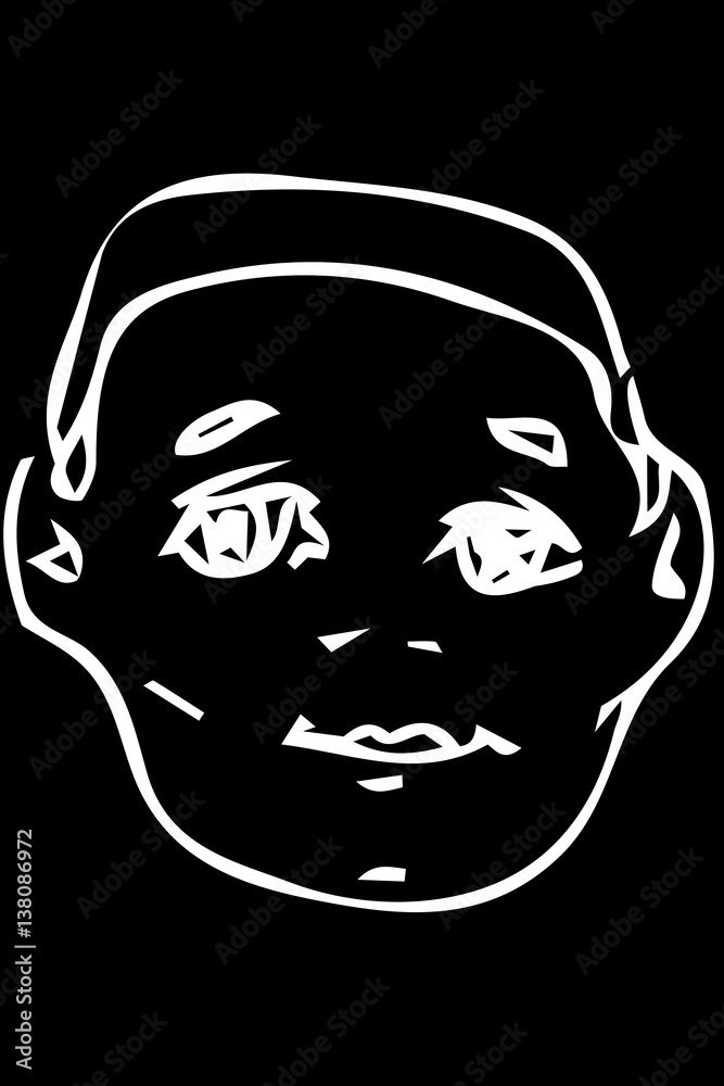 sketch of the face of a handsome young man sketch of the face of a handsome young man