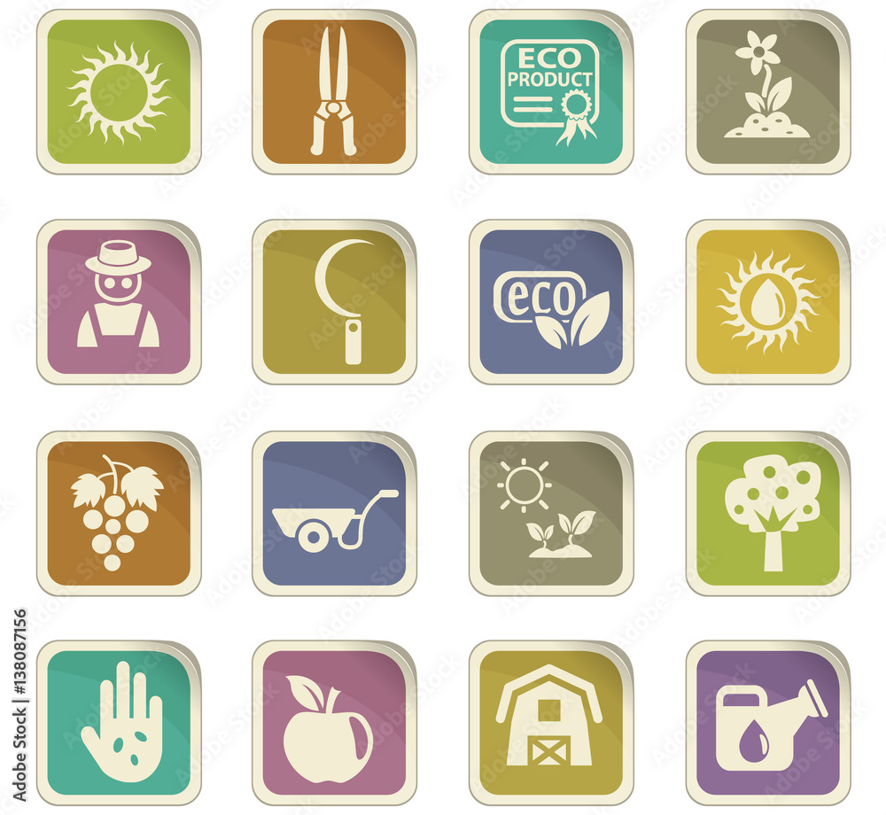 agriculture icon set