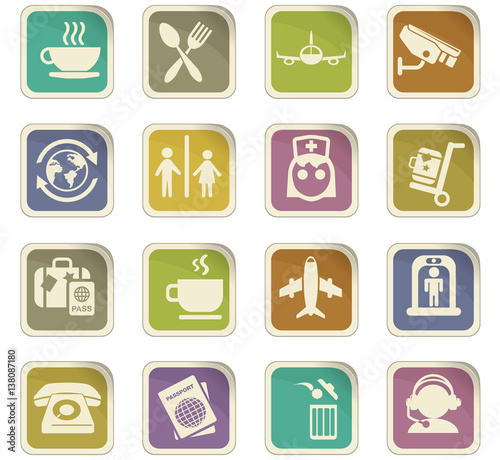 airport icon set photo