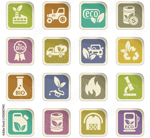 bio fuel icon set