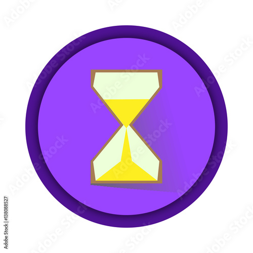 icon hourglass flat design photo