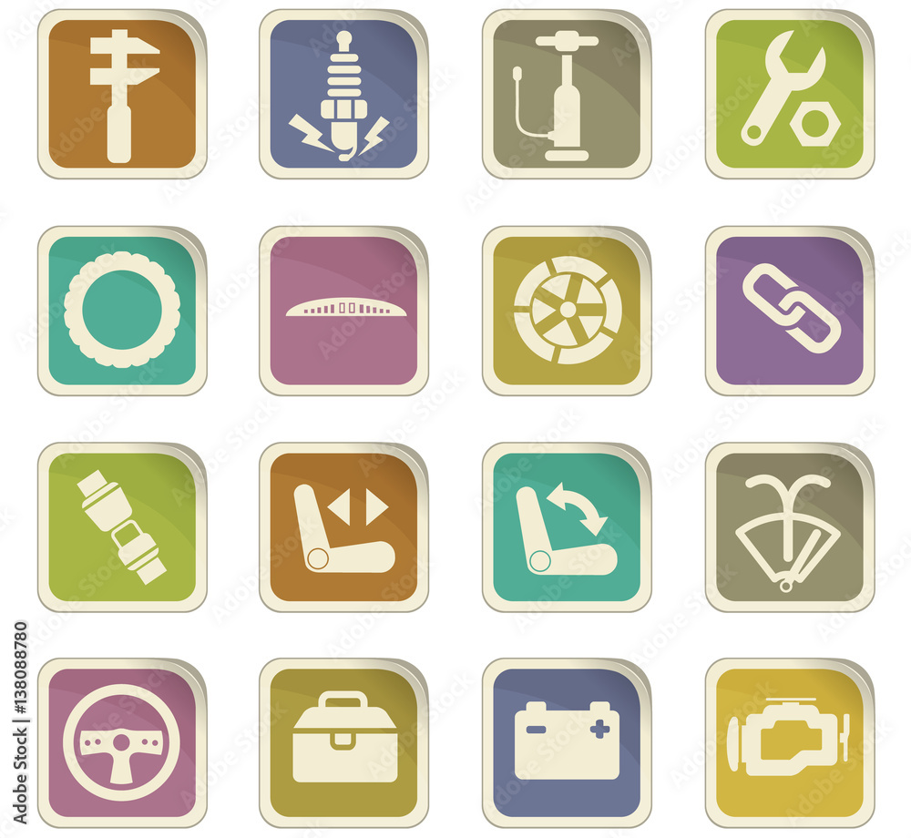 car shop icon set car shop icon set