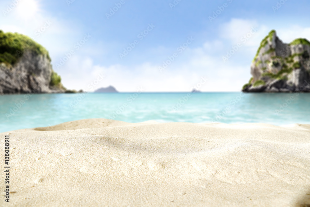 summer landscape with sea and sand 