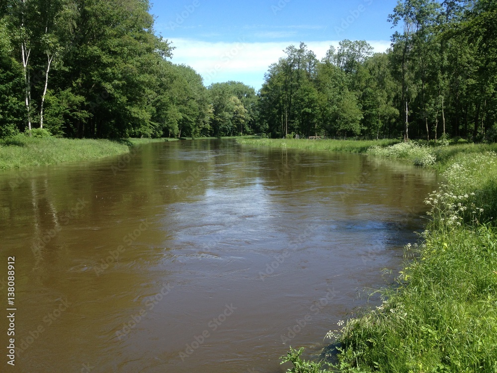 Natur Idylle auf dem Land mit Wasser, Wald Natur Idylle auf dem Land mit Wasser, Wald