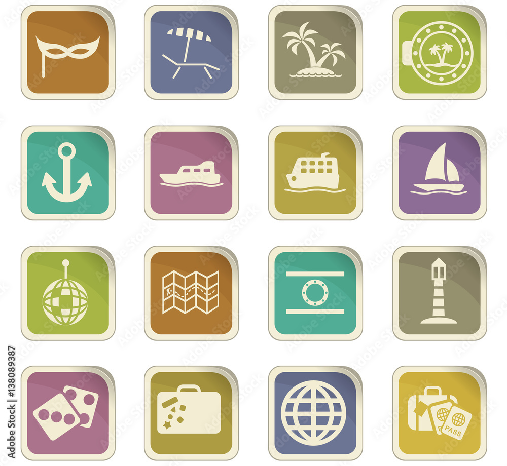 cruise icon set cruise icon set