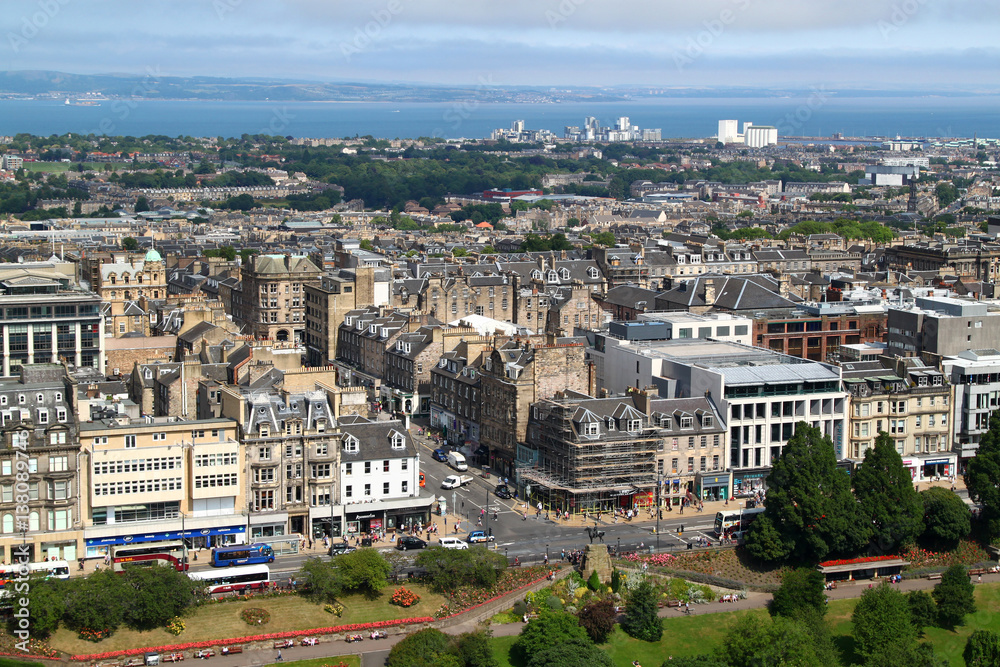 View of city Edinburgh, Scotland