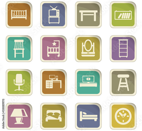 furniture icon set