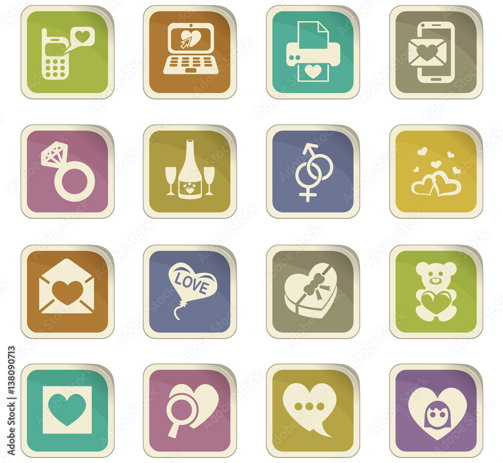 love icon set love icon set