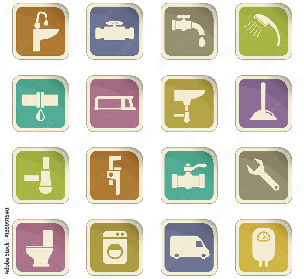 plumbing service icon set plumbing service icon set