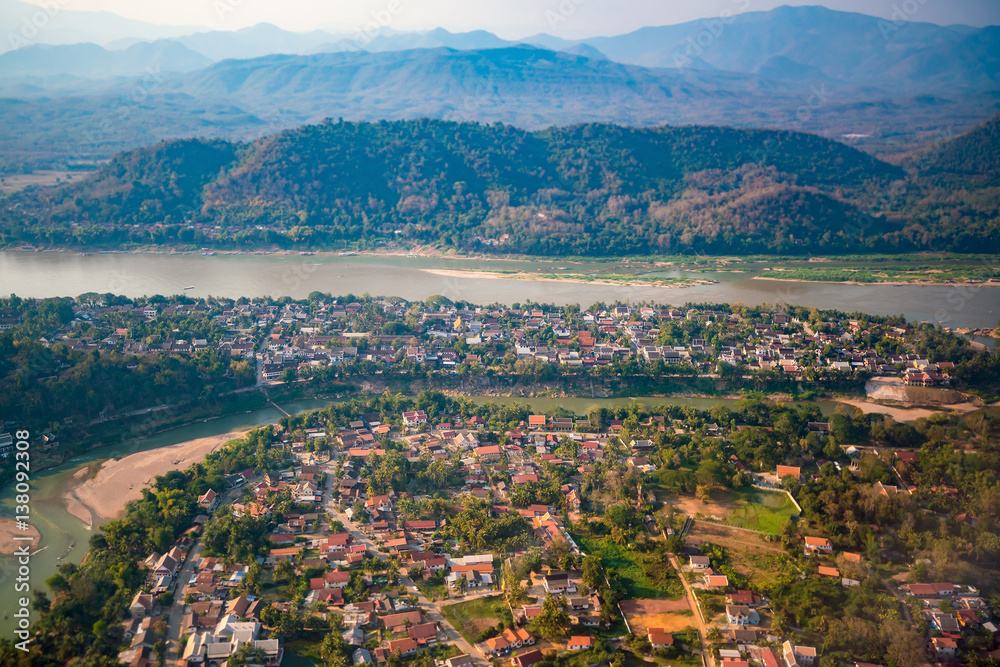 Luang Prabang skyline from top view